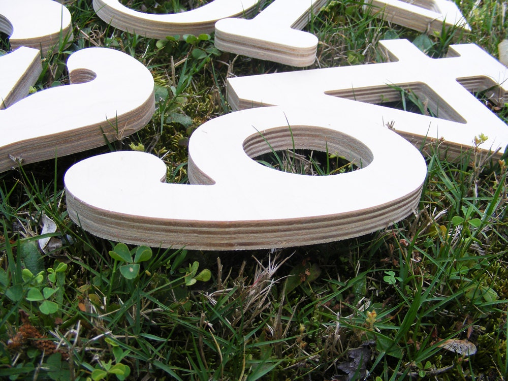 Unfinished Wooden Wall Unpainted Letters Numbers - ABC Wall- Mixed Fonts and Sizes- Room decor- Table numbers- IN STOCK