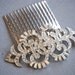 wedding hair comb, vintage hair comb, art deco hair comb, rhinestone comb, bridal hair comb, vintage bridal hair comb
