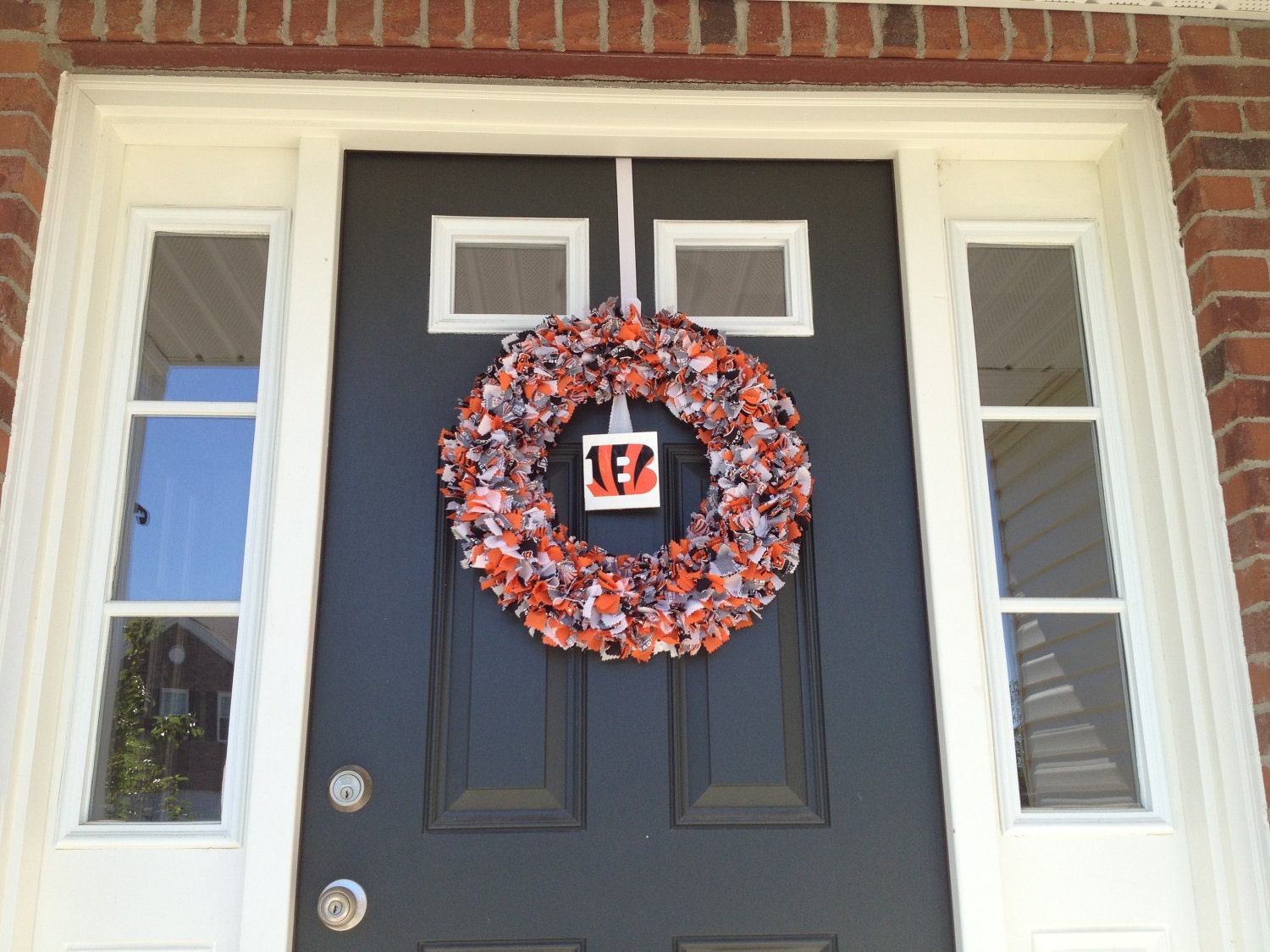 Fabric Cincinnati Bengals Wreath, Football, NFL, 20 inches
