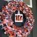 Fabric Cincinnati Bengals Wreath, Football, NFL, 20 inches