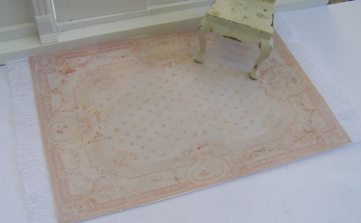 Pale rose aubusson rug - medium size