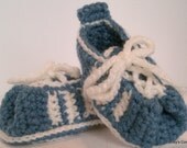 Baby boy crocheted shoes