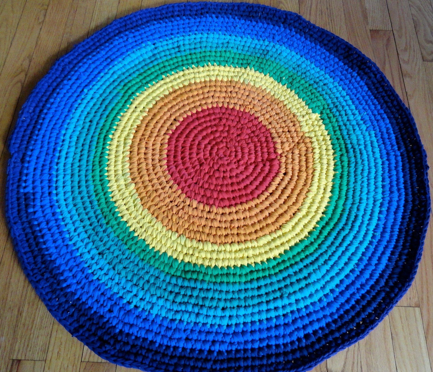 RESERVED for AuctionForPasha -- Do NOT Buy -- Rainbow Recycled T-Shirt Rag Rug