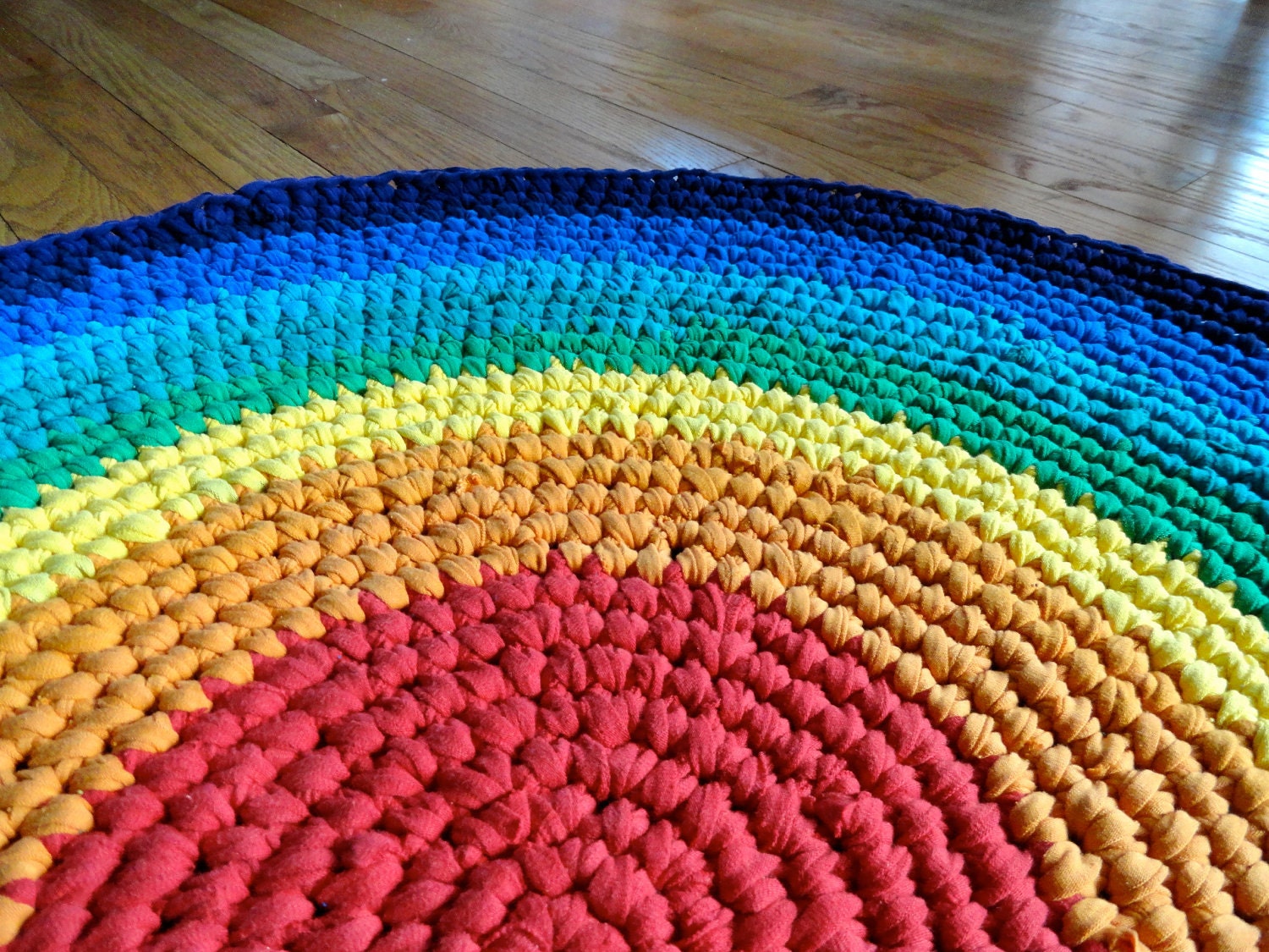 RESERVED for AuctionForPasha -- Do NOT Buy -- Rainbow Recycled T-Shirt Rag Rug