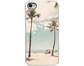 Iphone 4 4s and 5 case - Oahu - Hawaii - Palm trees - beach - phone accessory - girly Iphone case