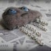 Gloomy Rain Cloud Needle Felted Brooch