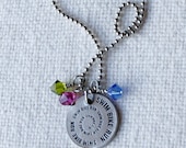 Swim Bike Run Triathlon Mantra Necklace  with 3 Beads