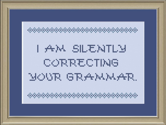 I am silently correcting your grammar: cross-stitch pattern