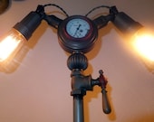 Steampunk floor lamp vintage industrial light fixture Machine age Steam Punk