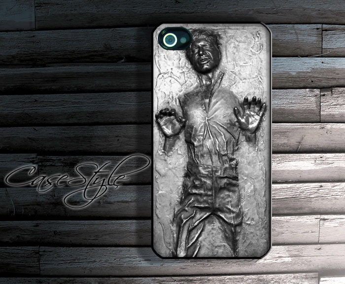 Han Solo carbonite iPhone 4 case, iPhone 4s case, case for iPhone 4. Includes 3 layers Screen protector. Black or white.