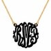 Monogram Necklace Hand Made Custom Pink Initials Personalized J Birthday Jewelry  Acrylic