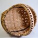 Small Handmade Reed or Wicker Basket with Black Accent for Flower Girl, Bath, or Table