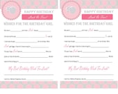 Birthday Mad Libs- Elephant Pink & Grey