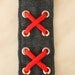 Jeans bracelet, dark grey, red