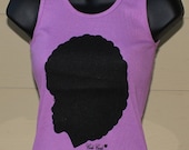 Purple Natural Hair Tshirt- Afro Silhouette