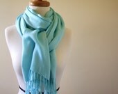 Aqua Blue Pashmina Scarf, Robin Egg, Wrap, Sarong, Scarf, Bridesmaids, Wedding, Bridal Party