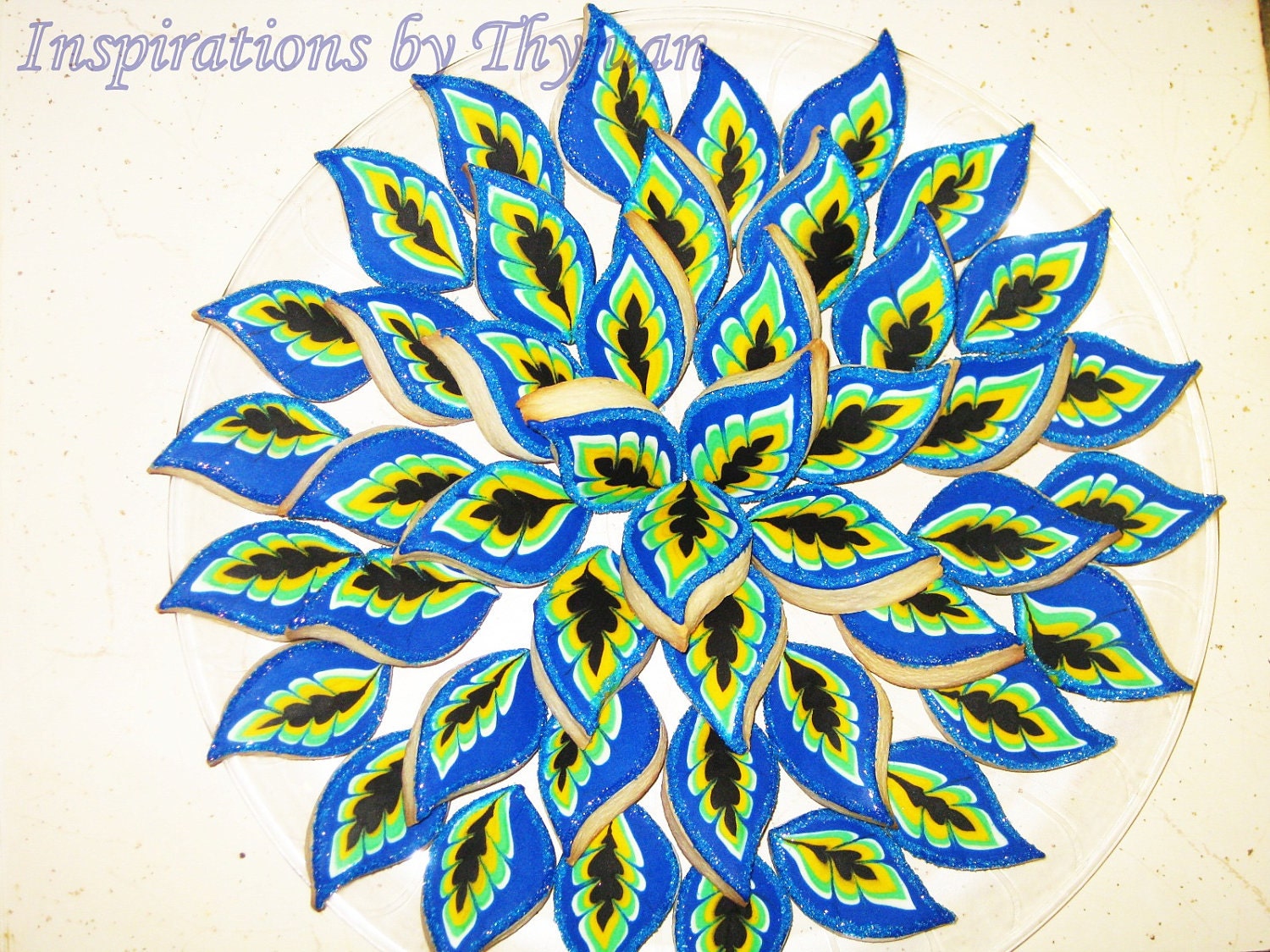 Peacock Feather Cookies