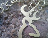 Browning Buck Necklace (with handmade chain)