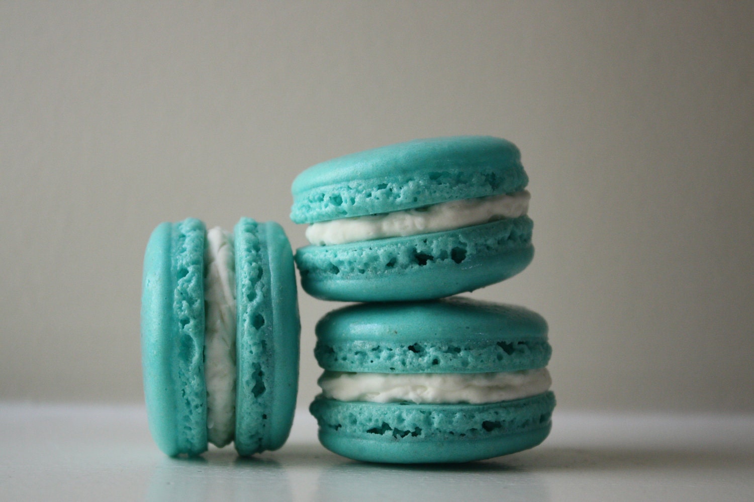 Tiffany Blue Coconut Buttercream French Macaron