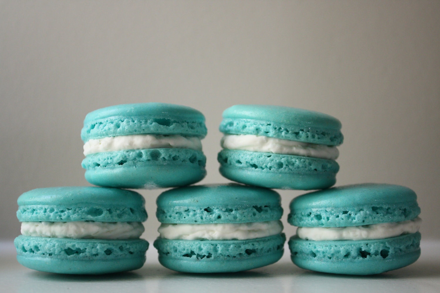 Tiffany Blue Coconut Buttercream French Macaron