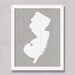 NEW JERSEY Rustic decor 16x20 Handmade Personalized Sign Custom Heart Location Wedding Bridal shower Housewarming Family gift