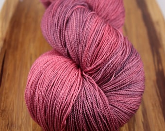 Stellar Lace - Venetian Rose 2, hand-dyed, 2-ply merino/silk 1085 yds