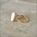 White Oval Druzy Gold Ring