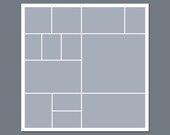 Photographers Template, Storyboard, Digital Template, Photo Collage - 12 x 12 - No.5