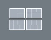 Digital Photo Collage, Photoshop Template, Album Template - 6 x 4 - Template Pack - No.2
