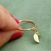 Gold ring - ANY SIZE -14k gold filled, gold leaf, peridot ring gold, thin ring, stacking ring, hammered gold ring