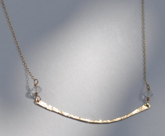 Gold Bar Necklace, Minimalist Jewelry, Stick