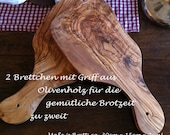 Olive Wood Cutting Board / Wooden Cutting Boards with handle (two pieces)