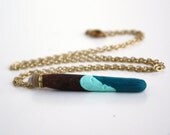 mint and teal seashell necklace, sea urchin necklace, nautical jewelry, beach jewelry