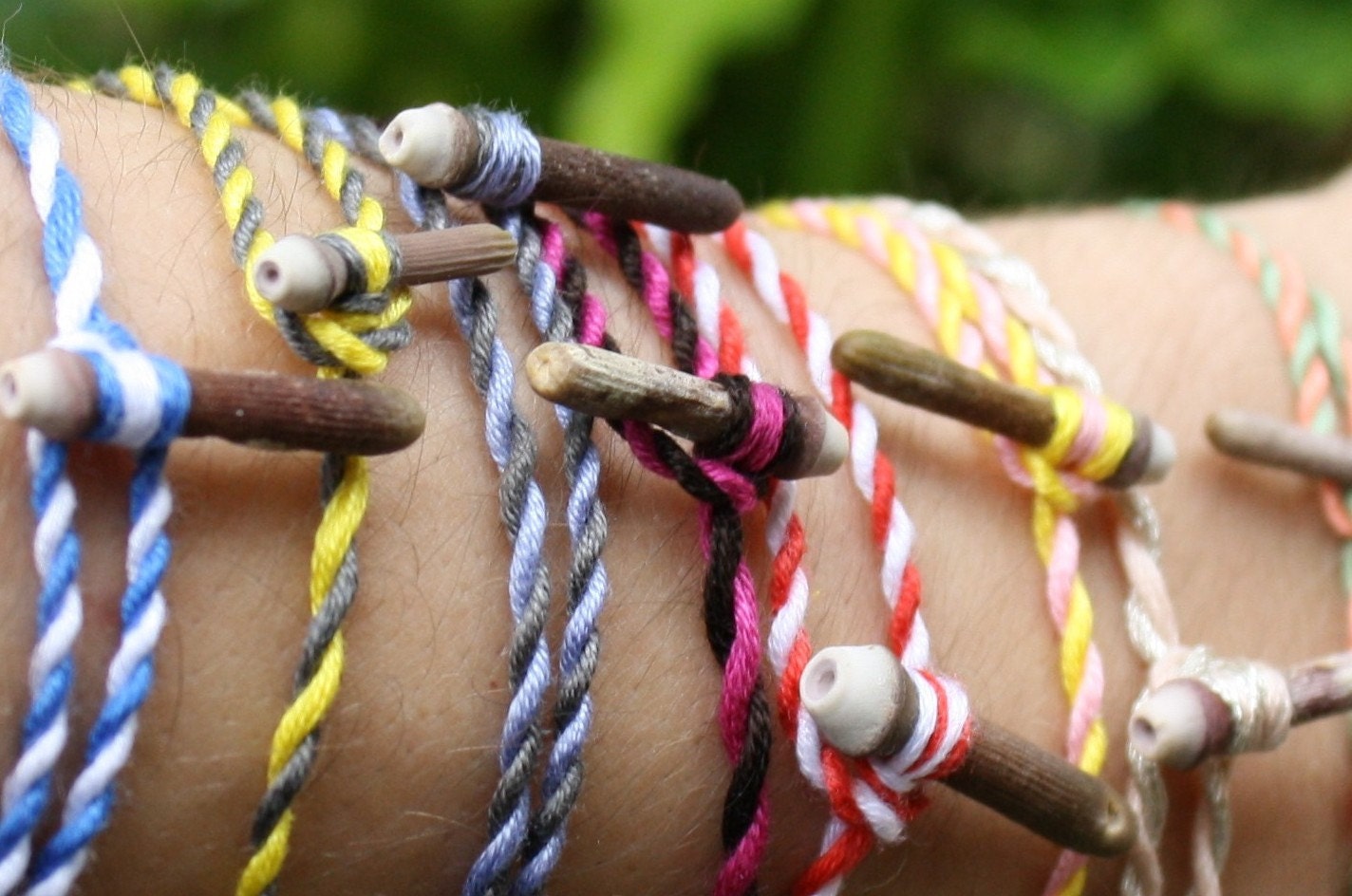 Sea Urchin Friendship Bracelet - Yellow Grey - Sun Shower