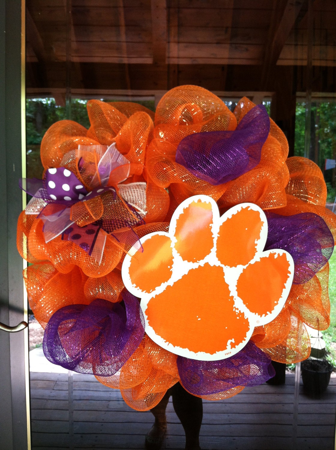 Clemson Mesh Wreath