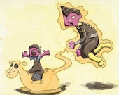Sinestro and Son Print Super Hero Parents