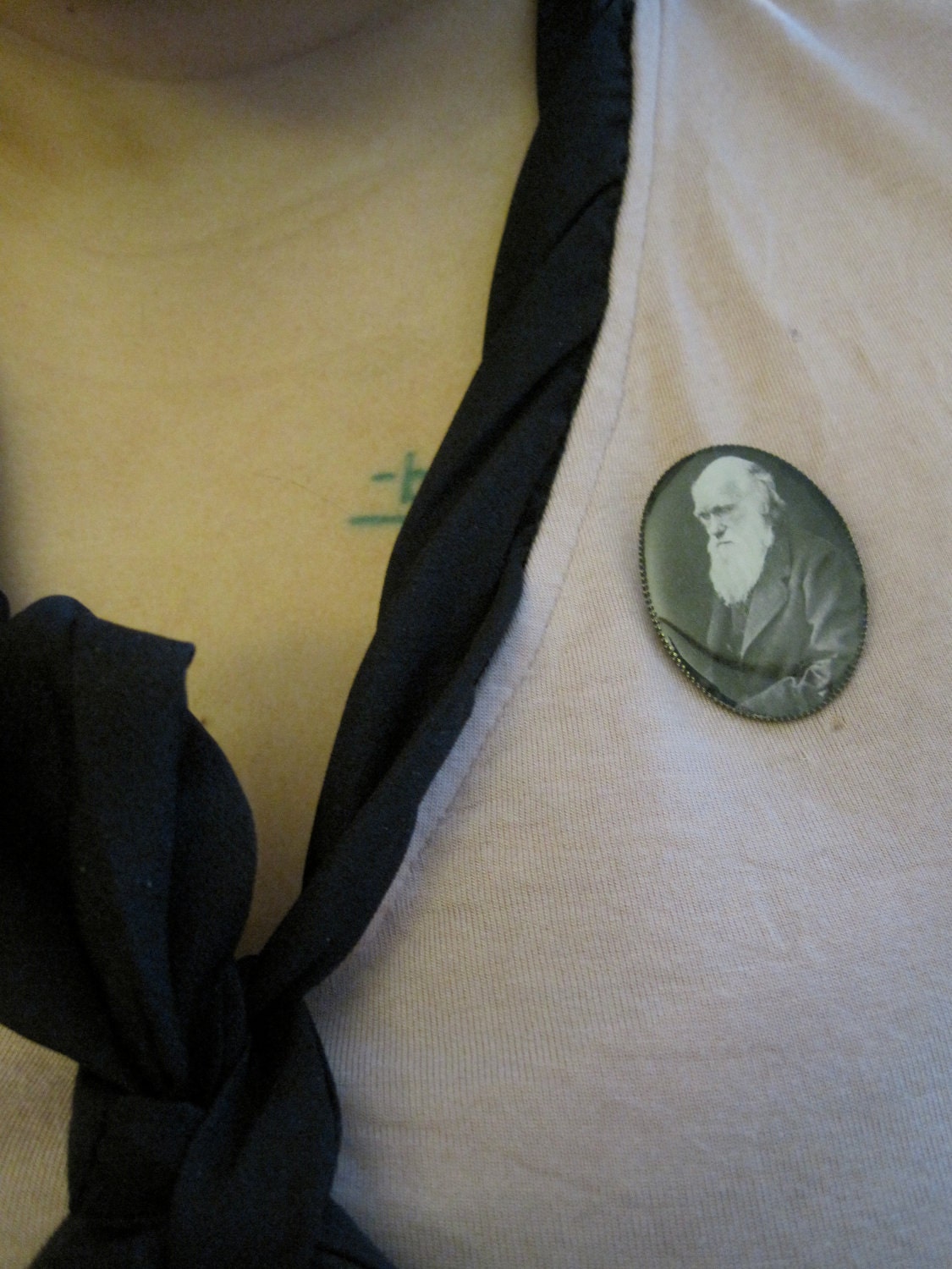 Charles Darwin Brooch
