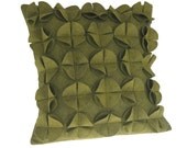 Wool Blend Felt Pillow, Made to Order - Lilypads