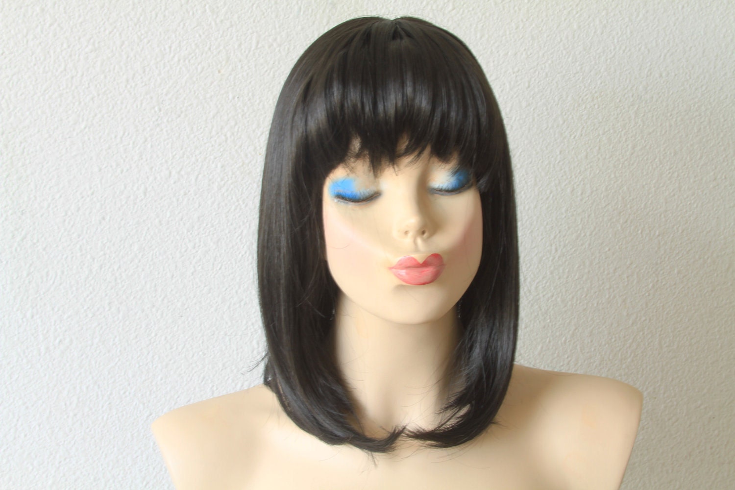 Short Black Wigs With Bangs