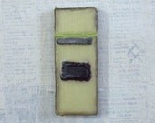 color field art  - Mixed Media Original - miniature wax painting - Titled: Hidden Below