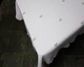 Formal Tablecloth, Handfringed, Pique, 48x86