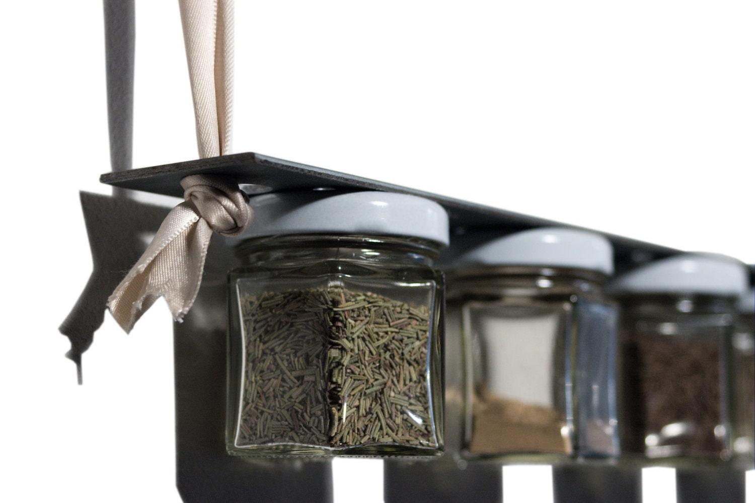 Repurposed Magnetic Scrap Metal Spice Rack (free shipping)
