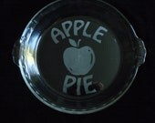 As American as Apple Pie Sandblasted Pie Plate