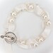 Twisted Ribbon Pearl Bracelet in White
