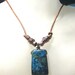 Blue African Jasper Leather Necklace