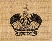 French Crown Royal Vintage Digital Collage Sheet Image Iron On Transfer For Prints Jewelry Fabric Pillows Tea Towels Tote Bags Crowns 5