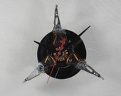 Hand made Upcycled Hard Drive Disc Wall Clock Clocks by DanO Office  Home Decor, Free Priority Shipping Included