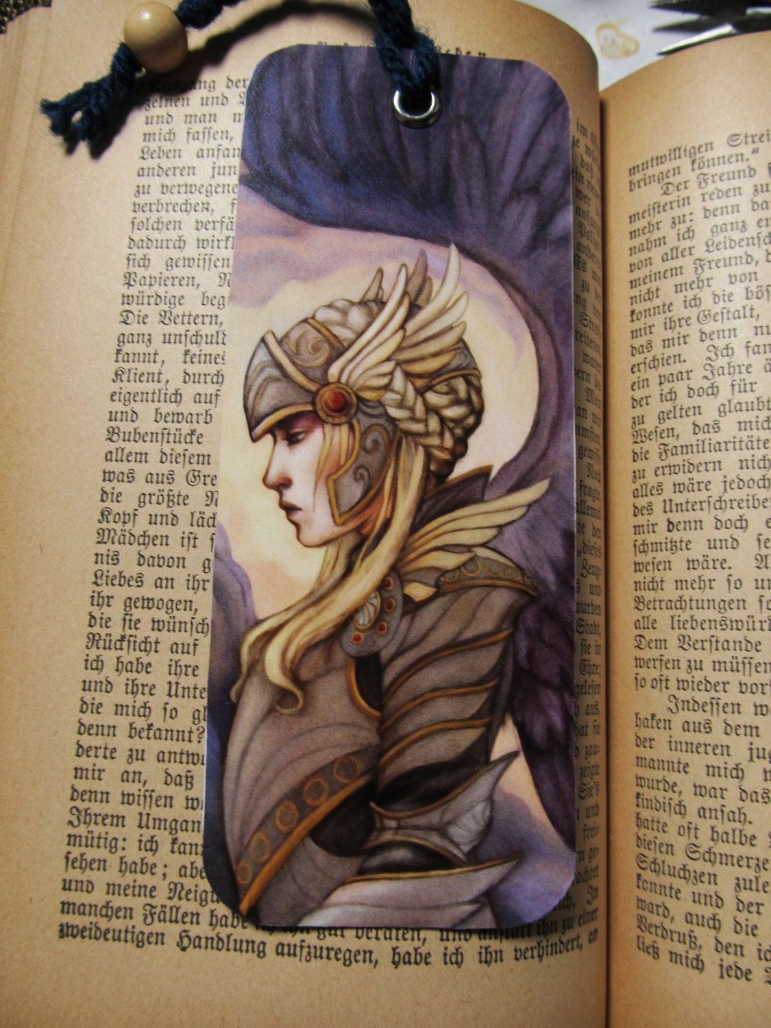 Bookmark Valkyrie Fantasy Mythology Art  by Leanna TenEycke - MADE TO ORDER