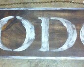Large Customized Primitive Wood Painted Lodge Sign with wood frame FREE SHIPPING