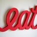 eat sign cottage chic shabby chic kitsch kitchen sign